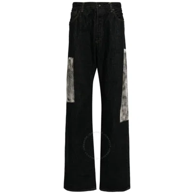 Yohji Yamamoto Panelled Straight-leg Jeans In Black