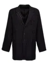 Yohji Yamamoto Multipocketed Half-lined Coat With Decorative Buttons