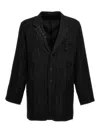 Yohji Yamamoto Multipocketed Half-lined Coat With Decorative Buttons In Black