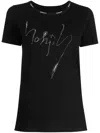Yohji Yamamoto Illustration-print Logo-embroidered T-shirt In Black