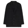 Yohji Yamamoto Intarsia Plaid Jq Cardigan In Black