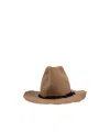 Yohji Yamamoto Irregular Brim Hat In Brown