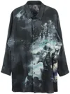 Yohji Yamamoto J-pt Illustration-print Shirt In Black