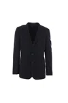 Yohji Yamamoto Tailored Wool Blazer Notch Lapel In Black