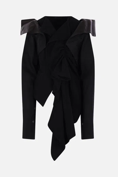 Yohji Yamamoto Draped Jacket In Black