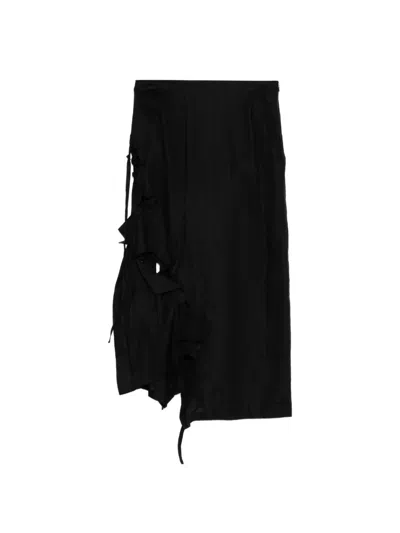 Yohji Yamamoto Jagged Skirt In Black