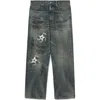 Yohji Yamamoto X Neighborhood Savage Denim Dp Basic Pants In Blue