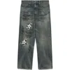 Yohji Yamamoto X Neighborhood Savage Denim Dp Basic Pants In Blue