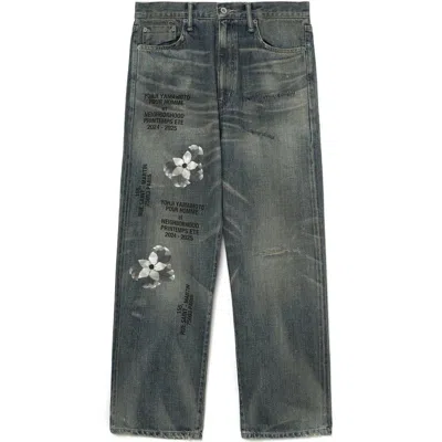 Yohji Yamamoto X Neighborhood Savage Jeans In Blue