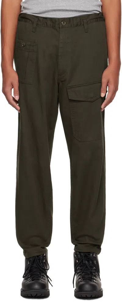 Yohji Yamamoto Khaki Scandal Katsuragi No Tuck W Cargo Pants In 1 Khaki