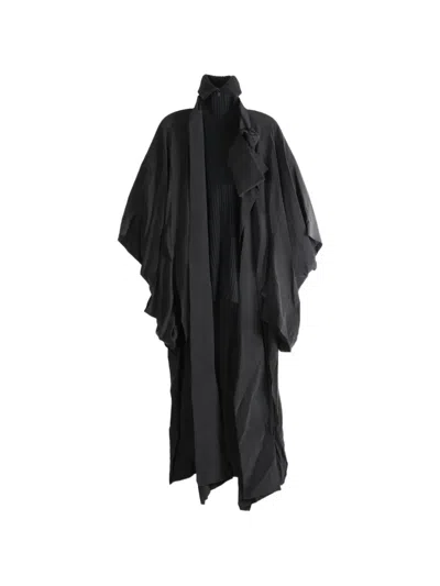 Yohji Yamamoto Kimono-sleeve Coat In Black