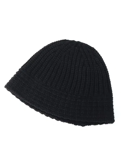 Yohji Yamamoto Knit Stitch Hat In Black