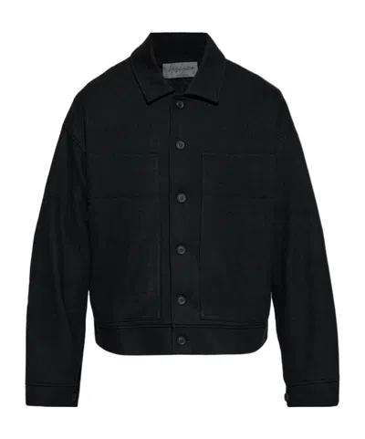 Yohji Yamamoto Knitted Shirt Jacket In Black