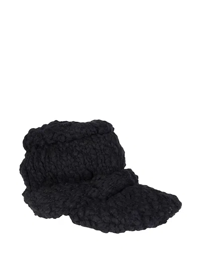 Yohji Yamamoto Knitted Wool Hat In Black