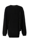 Yohji Yamamoto Black Wool Oversize Sweater In Black