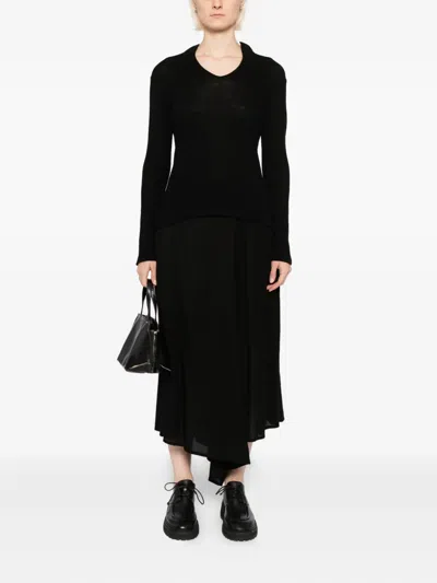 Yohji Yamamoto Lace-up Back Knitwear In Multi