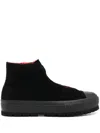 Yohji Yamamoto Lace-up High-top Sneakers In Black