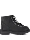 Yohji Yamamoto Lace-up Leather Boots In Black