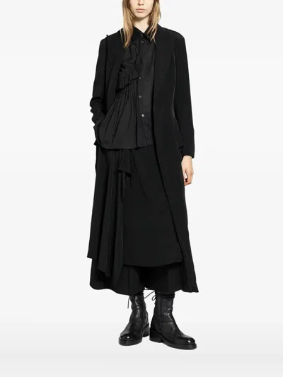 YOHJI YAMAMOTO LACE-UP LONG COAT