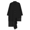 Yohji Yamamoto Layered-design Cotton Shirt In Black