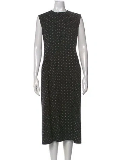Pre-owned Yohji Yamamoto Late 2000's - Early 2010's Midi Length Dress In Black