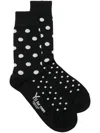 Yohji Yamamoto Lattice Dot Socks In Black