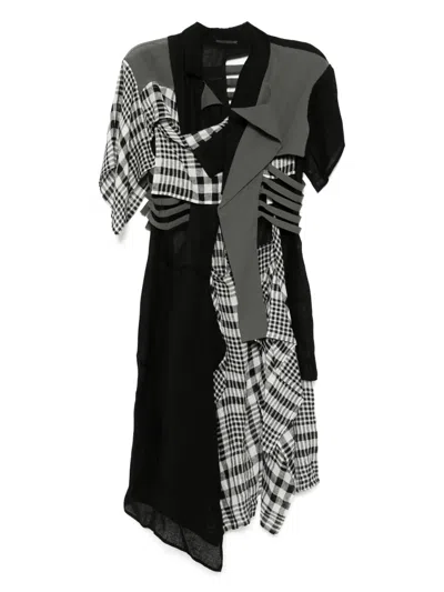 Yohji Yamamoto Layered Coat In 黑色