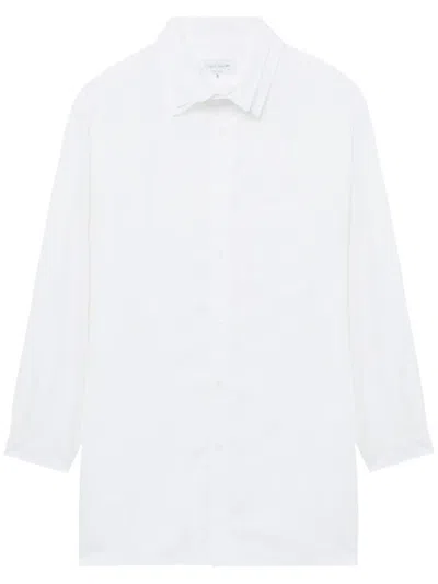 Yohji Yamamoto Layered-collar Cotton Shirt In White