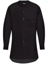 Yohji Yamamoto Layered-collar Shirt In Black