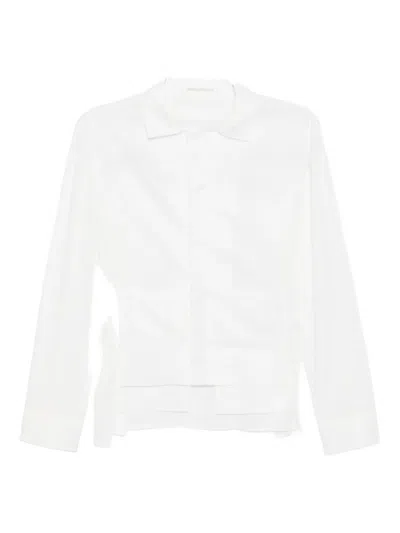 Yohji Yamamoto Layered Cotton Shirt In White