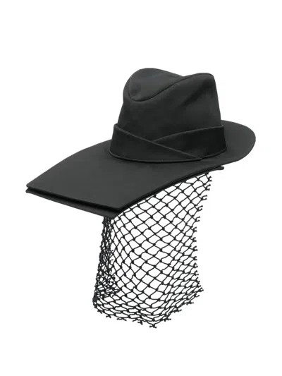 Yohji Yamamoto Layered Hat In Black