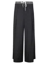 Yohji Yamamoto Layered-like Wide Pants In Gray
