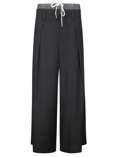 YOHJI YAMAMOTO YOHJI YAMAMOTO LAYERED-LIKE WIDE PANTS