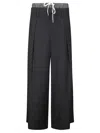Yohji Yamamoto Layered-like Wide Pants In Black