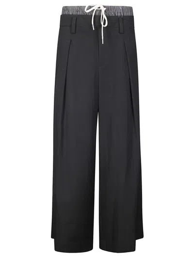 YOHJI YAMAMOTO LAYERED-LIKE WIDE PANTS