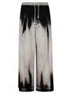 Yohji Yamamoto Pleated Dip-dye Trousers In Black