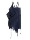 Yohji Yamamoto Layered Mini Dress In Blue