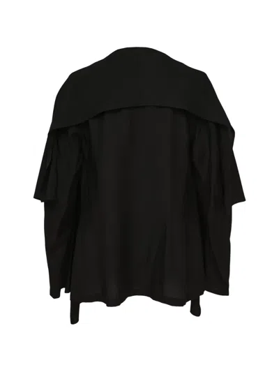 Yohji Yamamoto Layered Open-front Jacket In Black