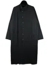 Yohji Yamamoto Layered Wool-blend Coat In Black