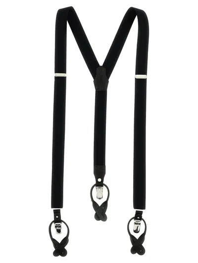 Yohji Yamamoto Leather Braces In Black