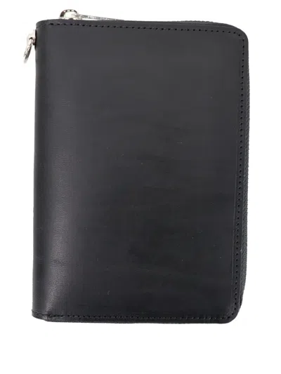 Yohji Yamamoto Leather Card Holder In Black