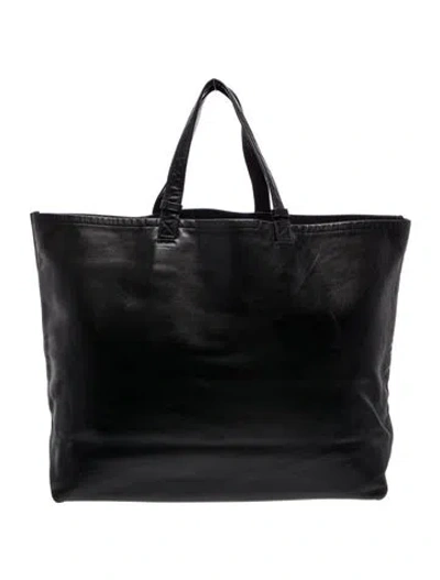 Pre-owned Yohji Yamamoto Leather Cornelian Taurus By Daisuke Iwanaga Large Vintage In Black