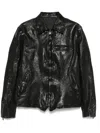 Yohji Yamamoto Black Backlash Calf Single Riders Leather Jacket In Black