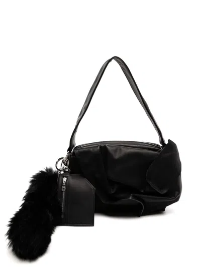 Yohji Yamamoto Leather Mini Bag In Black