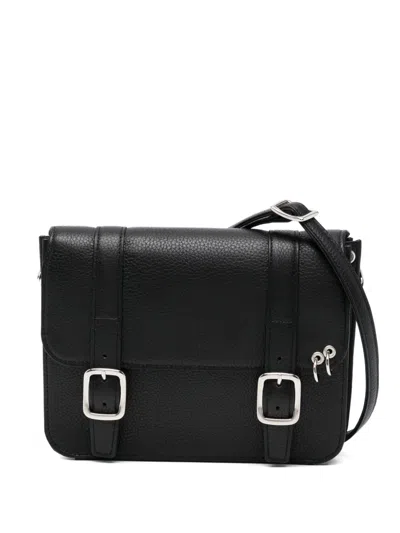 Yohji Yamamoto Leather Shoulder Bag In Black