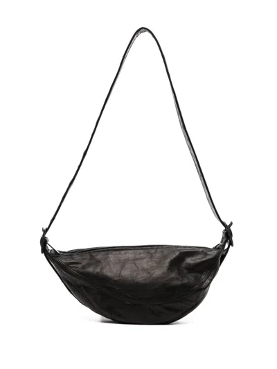 Yohji Yamamoto Leather Sling Bag In 1 Black