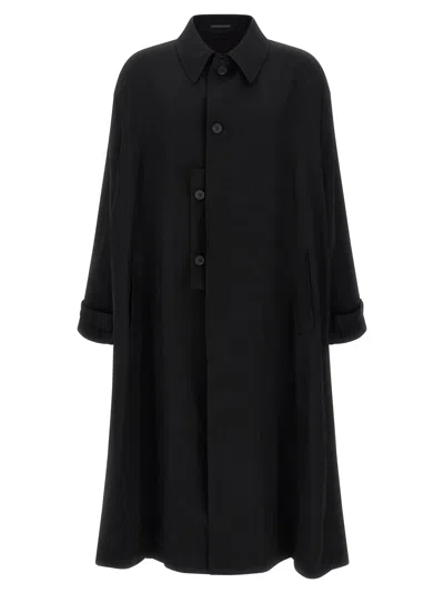 YOHJI YAMAMOTO LIGHT WOOL TRENCH COAT