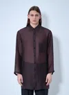 Yohji Yamamoto Lightweight Button-down Shirt In Brown