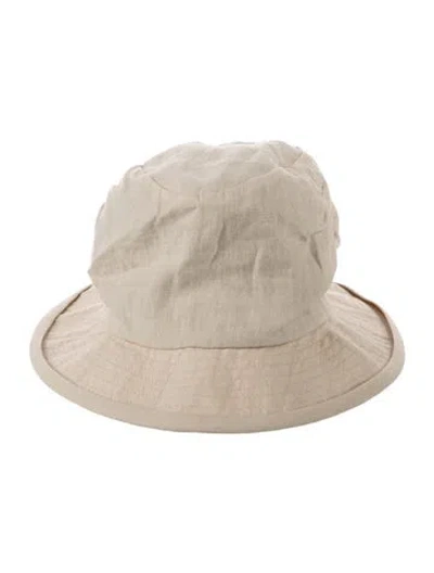 Pre-owned Yohji Yamamoto Linen Bucket Hat In Neutral