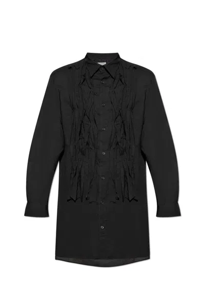 Yohji Yamamoto Pleated Shirt In Black
